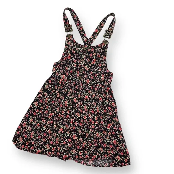 black lace dresses for wedding guest Spring Baby Kids Girls Long Sleeves Solid Color Top and Overalls Dress Clothing Set main image 1